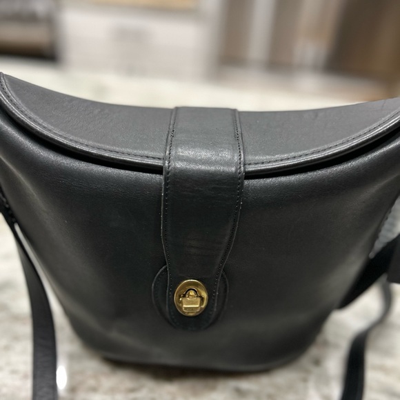 Coach Authentic 9948 Nottingham Black Tanned Leather Bag - Picture 9 of 12